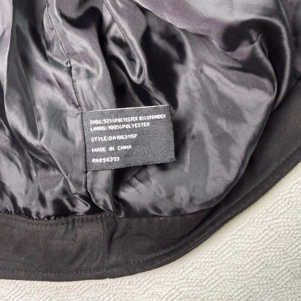 CoffeeShop New York Black Faux Suede Full Zip Fall Jacket Womens XL - Picture 7 of 15